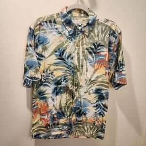 The Territory Ahead Men's 100% Cotton Tropical Short Sleeves Button Down Shirt M